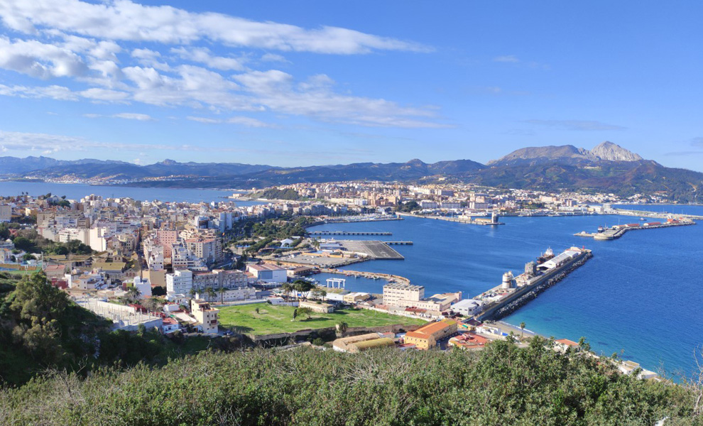 Imagen panorámica de la Ciudad Autónoma de Ceuta